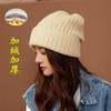 加绒加厚冷帽女冬百搭大头围毛线帽子宽松显脸小护耳粗针织堆堆帽 商品缩略图0