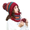 新款女秋冬百搭针织毛线帽韩版加绒套头保暖围巾帽子两件套潮 商品缩略图4