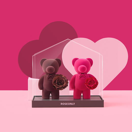 【爱之屋-公仔】ROSEONLY诺誓 永生玫瑰 公仔系列 爱之屋公仔 心意熊  送朋友 商品图2