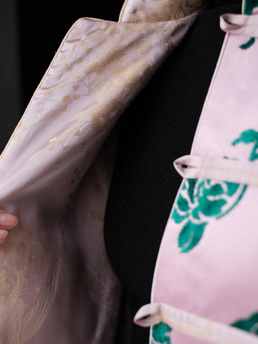 盛唐牡丹 |粉色漳绒富贵牡丹外套 商品图4