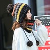 新款女秋冬百搭针织毛线帽韩版加绒套头保暖围巾帽子两件套潮 商品缩略图2