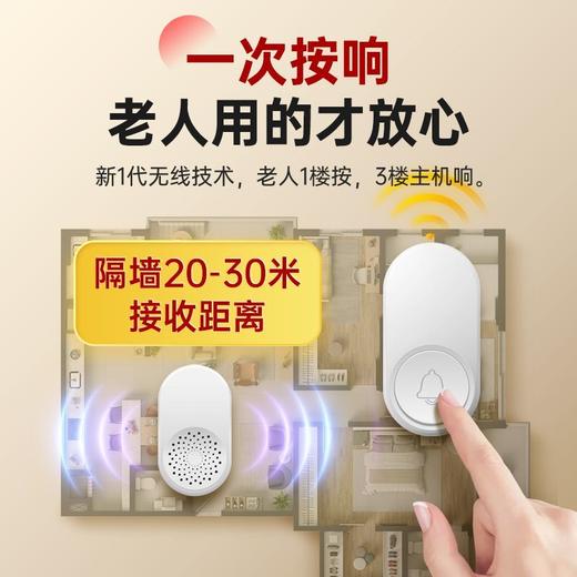 老人呼叫器家用无线远距离老年人报警器床头一键呼救器看护呼唤铃 商品图4