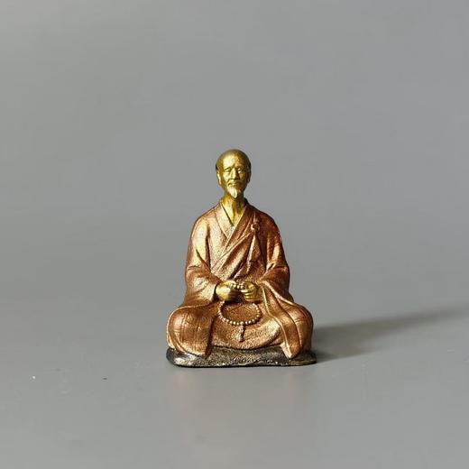 药师佛财神纯铜彩绘假山微距摄影配饰小摆件迷你佛像小观音菩萨像 商品图6