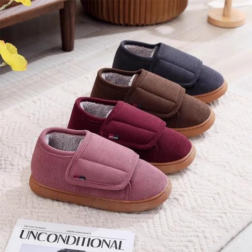 [脚肿浮肿可调节棉鞋] 秋冬老人家居棉拖鞋老年人糖尿病足脚肿加肥宽松鞋女软底防滑保暖 商品图4