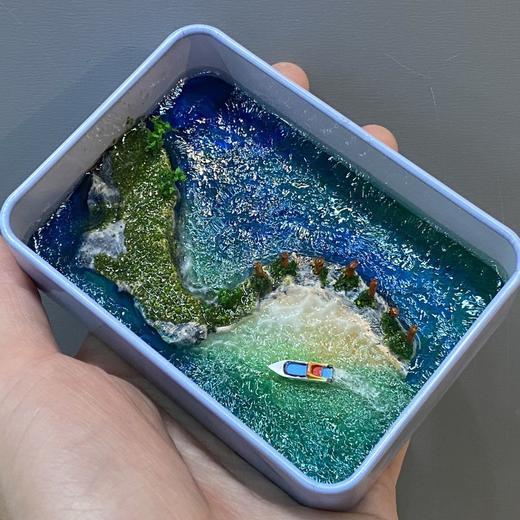 铁盒口袋模型微缩景观创意摆件仿真海洋游船模型场景公司礼品定制 商品图7