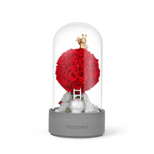 ROSEONLY诺誓 永生玫瑰-水晶之恋系列 甜心兔的玫瑰星球-音乐钟罩 商品图5