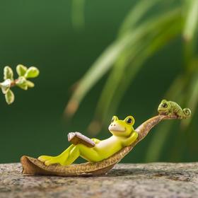 青蛙小摆件盆景多肉假山鱼缸小型家用微景观造景可爱动物装饰品