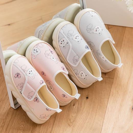 [脚肿浮肿可调节拖鞋] 月子鞋夏季薄款孕妇鞋产后室内防滑厚底包跟棉拖鞋女吸汗透气春秋 商品图8