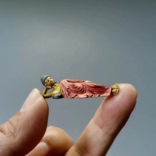 药师佛财神纯铜彩绘假山微距摄影配饰小摆件迷你佛像小观音菩萨像 商品图7