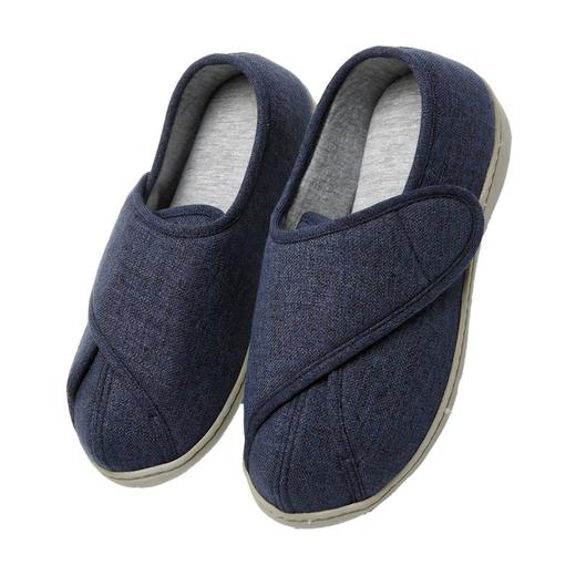 [脚肿浮肿可调节拖鞋] 魔术贴老人专用鞋四季保暖棉拖鞋男春夏家居棉麻包跟透气月子鞋女 商品图8