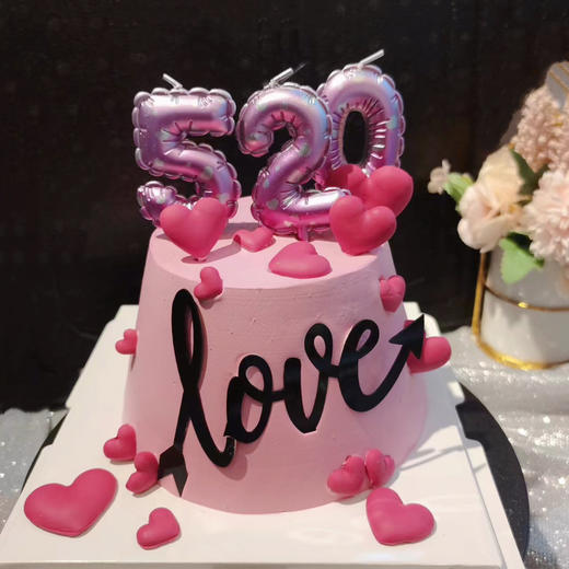 粉色芭蕾风情人节蛋糕 商品图0