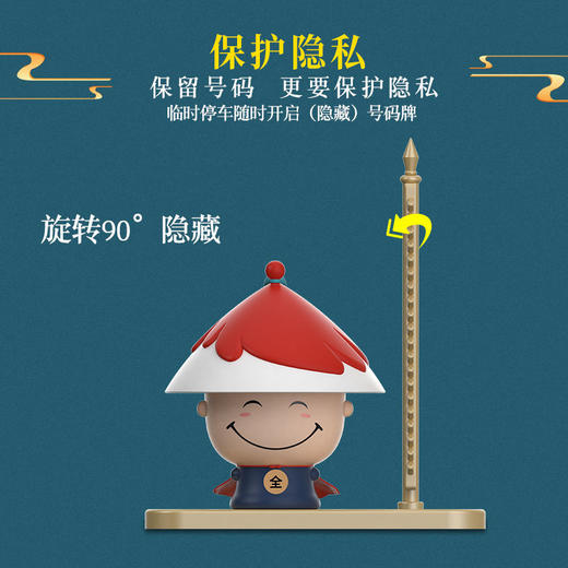 车用挪车电话牌搞笑临时号码牌停车车内中控台网红个性移动豪华 商品图3