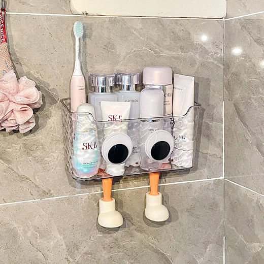 【48小时发货】洗脸巾收纳盒壁挂沥水浴室多功能卫生间擦脸巾二合一整理家居 商品图6