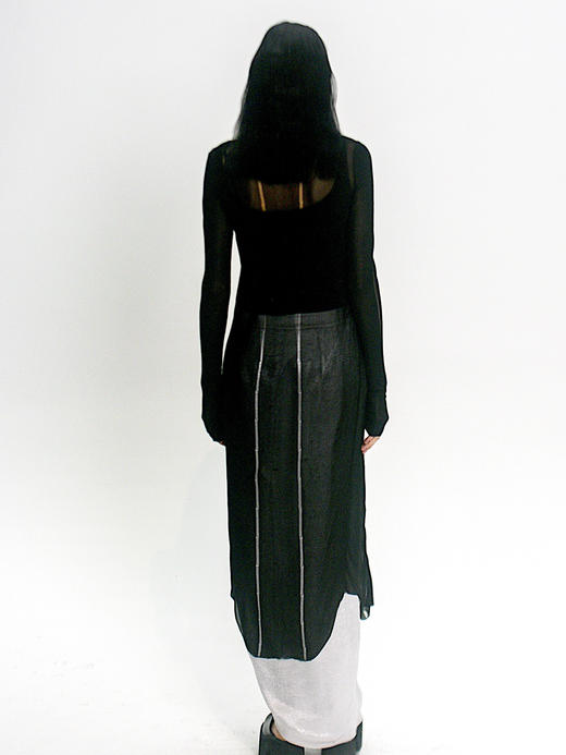 TU｜C04SS24-KW05 醋酸长款针织开衫 [ 黑 / 白 / 灰 ] 商品图2