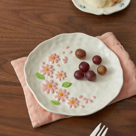 法式浮雕盘子立体餐盘雕花陶瓷ins高颜值拍照道具仪式感网红美食 商品图9