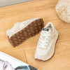 【24小时发货】韩版真皮羊羔毛拼接华夫鞋女2022冬季新款厚底加绒时尚百搭休闲鞋 商品缩略图4