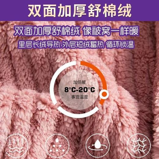 秋冬加厚卧床老人布扣护理服病人防寒睡衣易穿脱护理服保暖家居服 商品图2