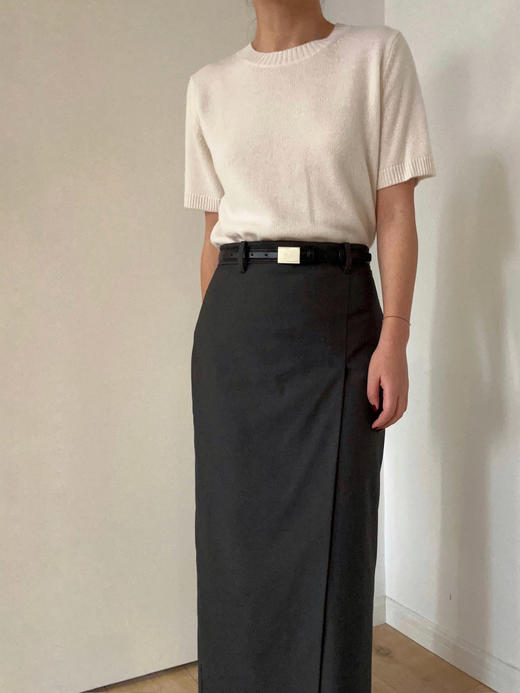 Puree｜#1967 short sleeves cashmere TOP 羊绒短袖针织上衣 [白 / 驼 / 绿 / 蓝 / 黄] 商品图7