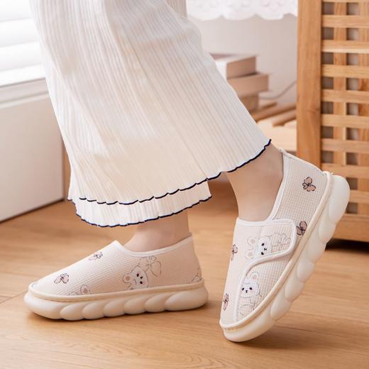 [脚肿浮肿可调节拖鞋] 月子鞋夏季薄款孕妇鞋产后室内防滑厚底包跟棉拖鞋女吸汗透气春秋 商品图7