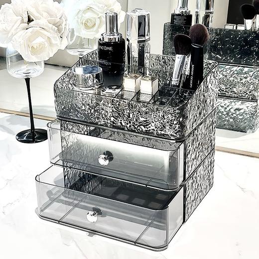 桌面收纳盒亚克力化妆品透明筐梳妆台护肤品口红整理抽屉式小盒子 商品图9