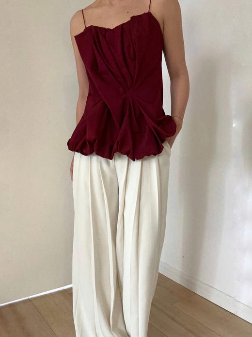 Viktoria Chan｜AW23048 Amalia wrinkled top [ 红 / 白 / 黑 ] 商品图2