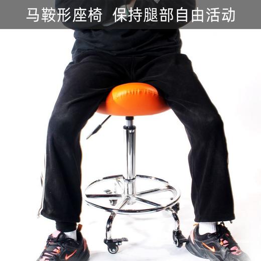 升级款厨房马鞍椅靠背升降转椅滑轮炒菜椅理发师凳子做饭收银用椅 商品图3
