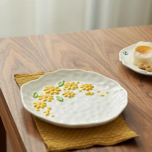 法式浮雕盘子立体餐盘雕花陶瓷ins高颜值拍照道具仪式感网红美食 商品图2