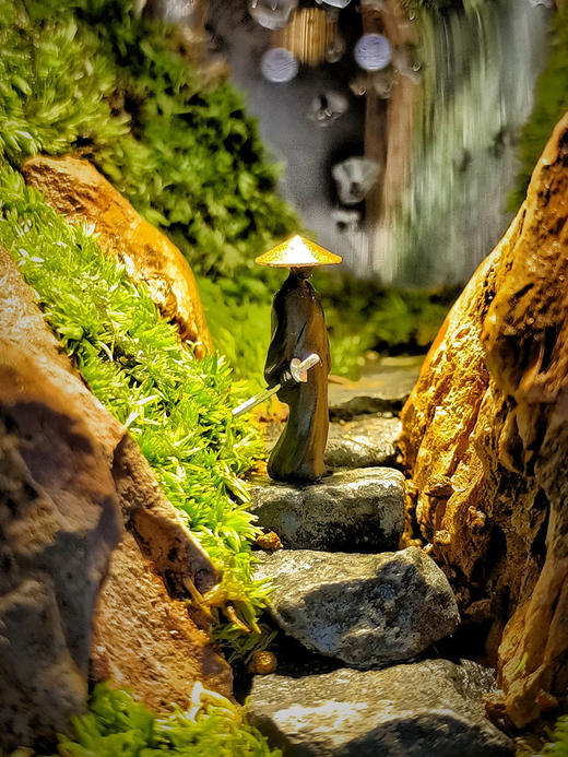 江湖故人古代侠客小摆件树脂微缩人物模型假山微景观盆景摆设小人 商品图6