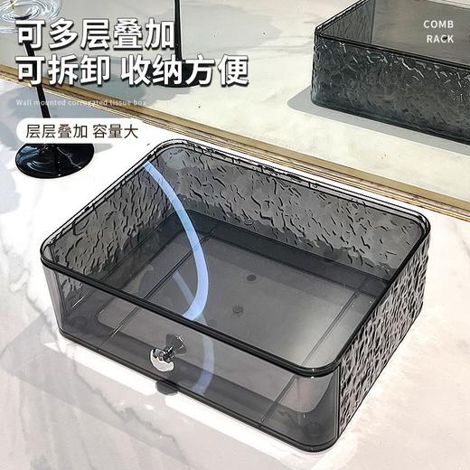 桌面收纳盒亚克力化妆品透明筐梳妆台护肤品口红整理抽屉式小盒子 商品图4