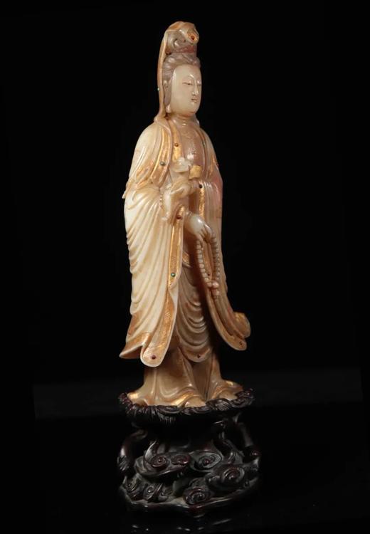 寿山將軍洞芙蓉石观音立像， 顺丰包邮 商品图4