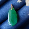 18K玫瑰金和田玉（碧玉）镶钻吊坠--福瓜/单面福瓜10*20-12*25mm/菠菜绿 商品缩略图6