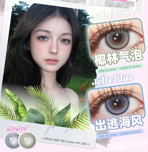 DoraGina 椰林气泡/出逃海风 硅水凝胶（年抛型） 商品图0