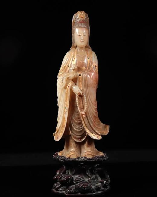 寿山將軍洞芙蓉石观音立像， 顺丰包邮 商品图2