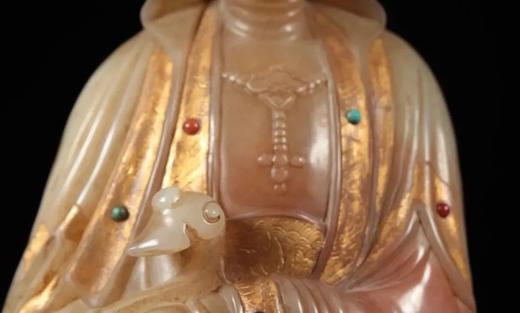 寿山將軍洞芙蓉石观音立像， 顺丰包邮 商品图8