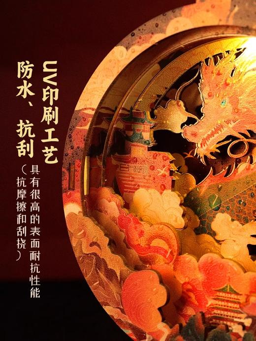 春节不打烊【龙行大运木质投影灯笼】新年元宵节儿童手提发光灯笼手工diy旋转龙灯电子灯芯春节 商品图3