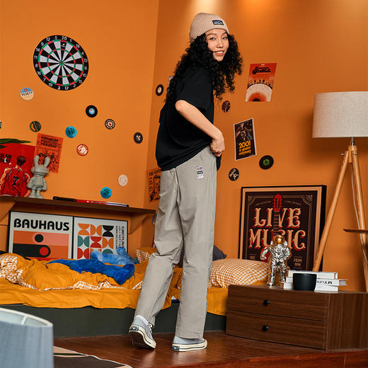 有志者UZIS美式运动长裤男休闲宽松篮球训练梭织直筒裤子【头文字D】 商品图3