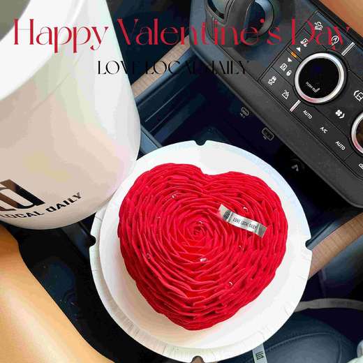 INS复古 一见倾心（有红色和紫色） · 奶油霜蛋糕 商品图1