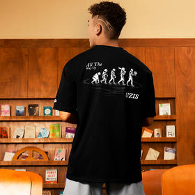 有志者UZIS夏季圆领透气短袖男美式复古篮球T恤休闲宽松【进化论】