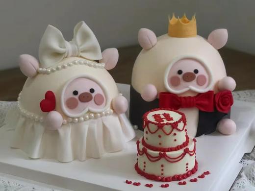 黑巢-情人纪念日猪猪蛋糕 商品图0