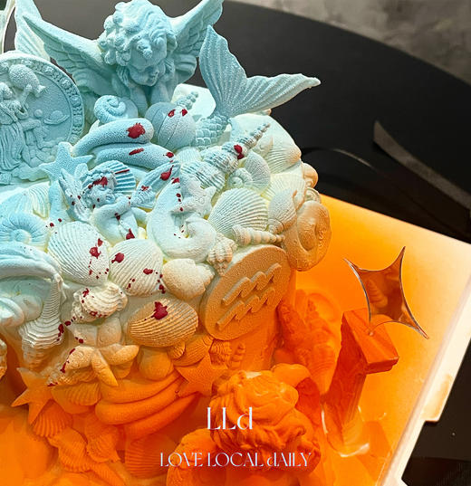 INS复古 水瓶座 · 奶油霜蛋糕（每一个巧克力插件之间都有竹签支撑） 商品图1