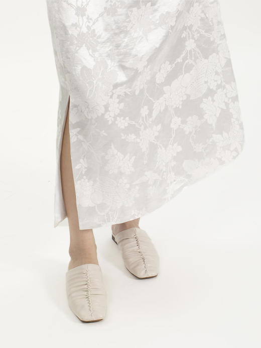 盛唐牡丹 |通勤小盘扣真丝提花半裙 商品图4