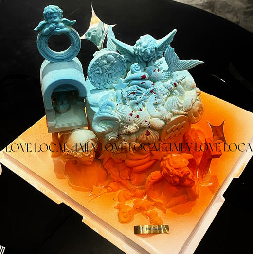 INS复古 水瓶座 · 奶油霜蛋糕（每一个巧克力插件之间都有竹签支撑） 商品图0