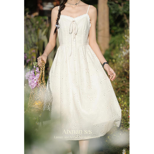 【65折秒杀】鹿向南《洱海花岸》新中式吊带连衣裙L33737 商品图4