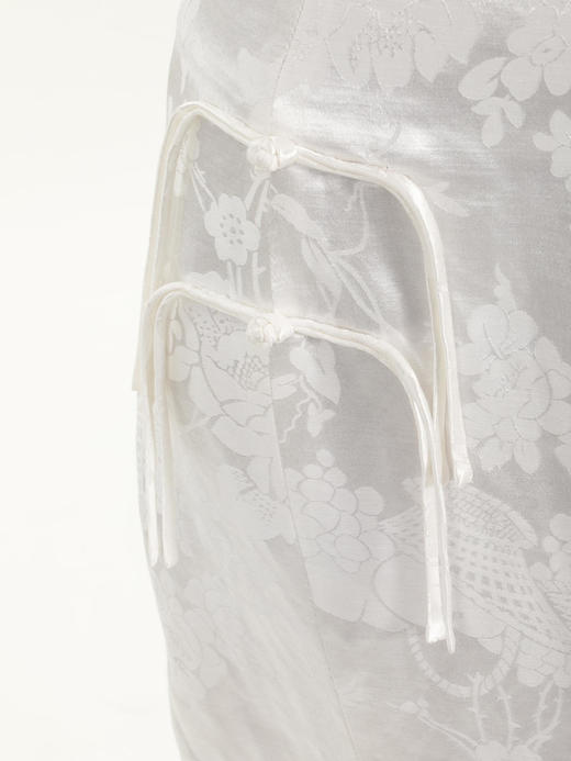 盛唐牡丹 |通勤小盘扣真丝提花半裙 商品图5