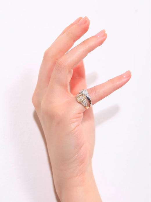 订购10周到｜Yvonne Leon-OVALE FULL-9K黄金 椭圆满钻 女士 戒指［法国设计师］ 商品图3