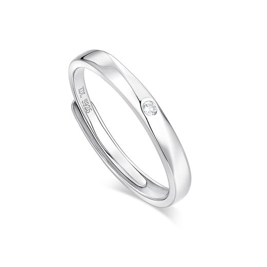 KADER卡蒂罗 星芒情侣对戒 925银轻奢时尚简约百搭开口可调节一对 闪耀光芒经典配饰温柔气质 送女友礼物 商品图8