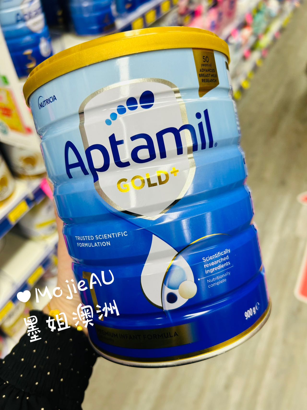 Aptamil爱他美金装婴儿奶粉900g一段（0-6月）澳洲新版