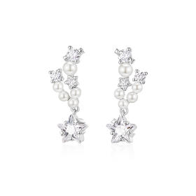 KADER卡蒂罗 小流星耳钉 925银璀璨星星浪漫轻奢设计耳饰 闪光少女气质单品优雅百搭配饰 闺蜜同款礼盒装