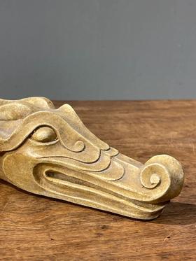 褐釉龙首文房案头摆件，顺丰包邮