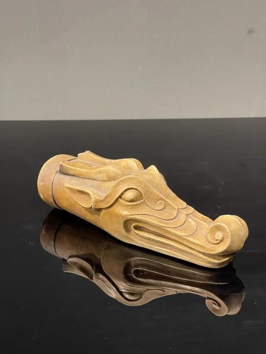 褐釉龙首文房案头摆件，顺丰包邮 商品图9